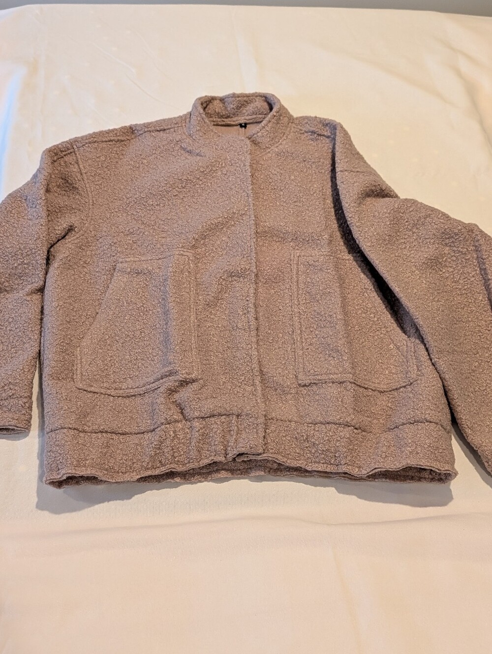 M Neutral Taupe Fuzzy Jacket